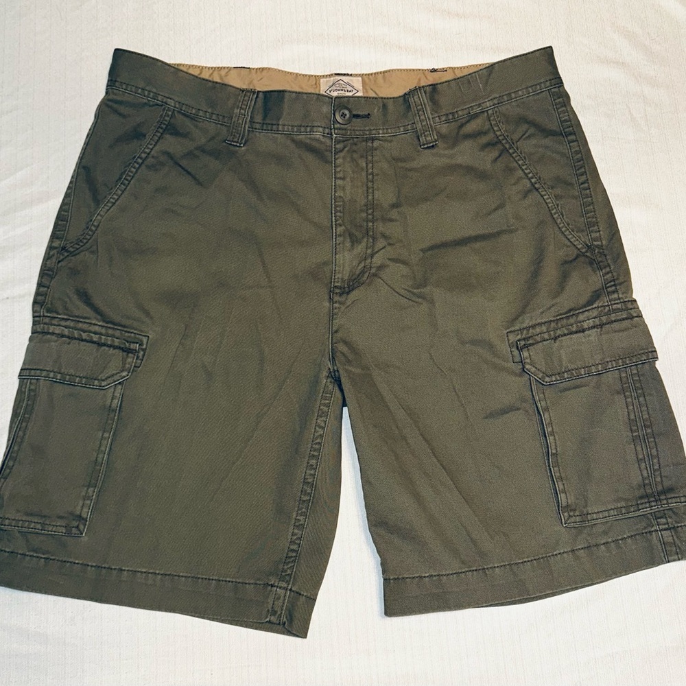 St. John's Bay Green Cargo Shorts Relaxed Fit